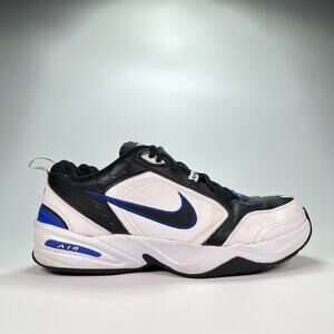 Nike Air Monarch IV White Black Training Shoes Leather 416355-002 Mens Size 12.5
